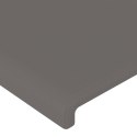 VidaXL Rama łóżka z zagłówkiem, szara, 180x200cm, obite sztuczną skórą