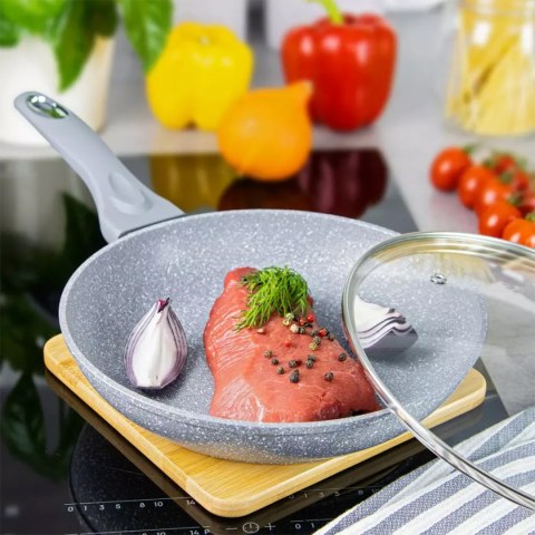 Patelnia Granitowa 28cm Klausberg Kb-7318 Pokrywa Lumarko!