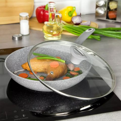  Patelnia Granitowa 24cm Klausberg Kb-7316 Pokrywa Lumarko!