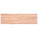Półka jasnobrązowa, 140x40x6 cm, lite drewno dębowe Lumarko!