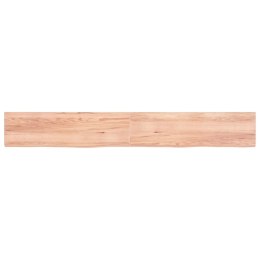 Półka, jasnobrązowa, 220x30x4 cm, lite drewno dębowe Lumarko!