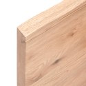 VidaXL Półka, jasnobrązowa, 220x30x4 cm, lite drewno dębowe