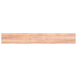 Półka, jasnobrązowa, 220x30x6 cm, lite drewno dębowe Lumarko!