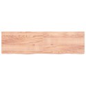 VidaXL Półka, jasnobrązowa, 220x60x6 cm, lite drewno dębowe
