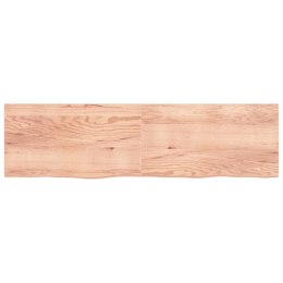 VidaXL Półka, jasnobrązowa, 220x60x4 cm, lite drewno dębowe