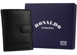 Skórzany portfel męski ze schowkiem na suwak — Ronaldo Lumarko!