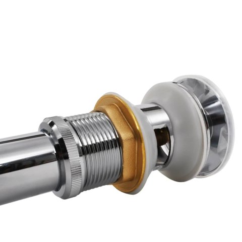 VidaXL Odpływ z korkiem do umywalki, stal nierdzewna