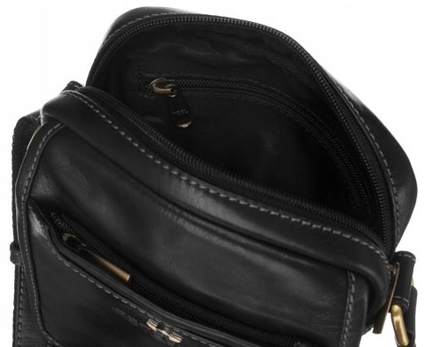 Skórzana listonoszka męska na ramię — Peterson Lumarko!