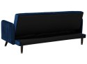 Sofa rozkładana welurowa niebieska SENJA Lumarko!