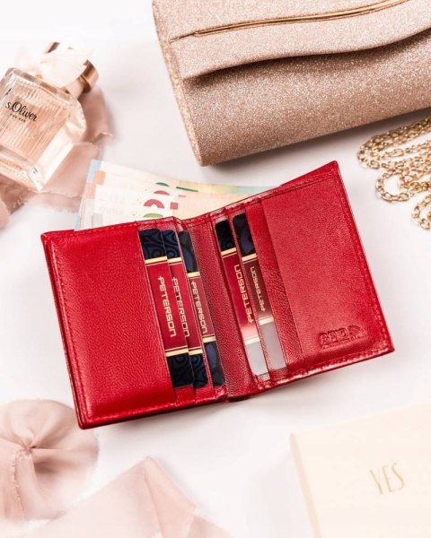 Mały, skórzany portfel damski bez zapięcia — Peterson Lumarko!