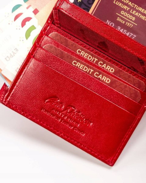 Mały, skórzany portfel damski bez zapięcia — Peterson Lumarko!