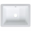 Umywalka, biała, 36x31,5x16,5 cm, prostokątna, ceramiczna Lumarko!