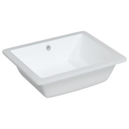 Umywalka, biała, 50x40,5x18,5 cm, prostokątna, ceramiczna Lumarko!