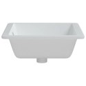 VidaXL Umywalka, biała, 50x40,5x18,5 cm, prostokątna, ceramiczna