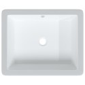 VidaXL Umywalka, biała, 50x40,5x18,5 cm, prostokątna, ceramiczna