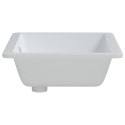 VidaXL Umywalka, biała, 55,5x40x18,5 cm, prostokątna, ceramiczna