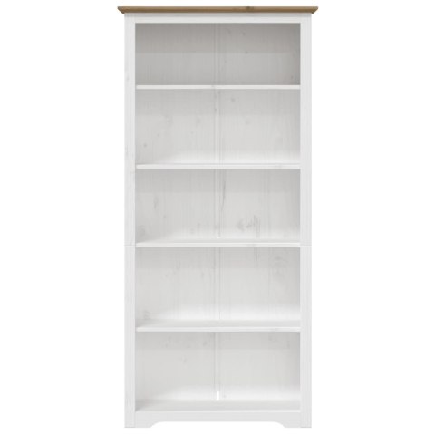 VidaXL Biblioteczka BODO, brązowa, 80x38x180 cm, sosnowa, 5 półek