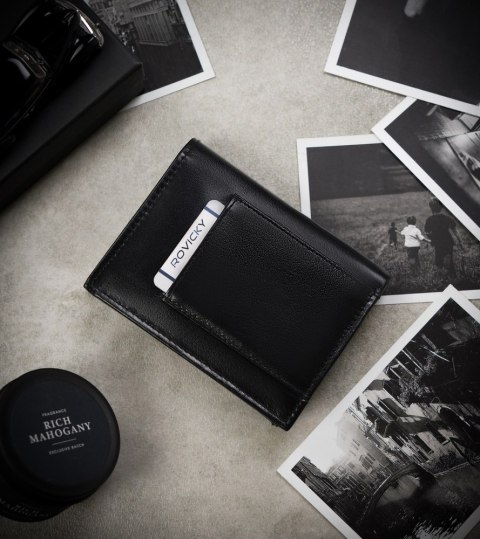 Czarny, Skórzany Portfel Męski Z Zabezpieczeniem Rfid Protect Lumarko!