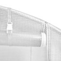 VidaXL Szklarnia ze stalową ramą, biała, 8 m², 4x2x2 m