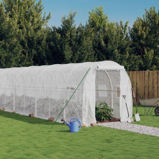 Szklarnia ze stalową ramą, biała, 24 m², 12x2x2 m Lumarko!
