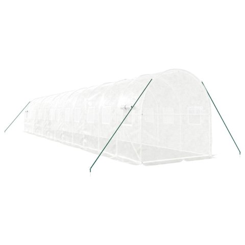 Szklarnia ze stalową ramą, biała, 24 m², 12x2x2 m Lumarko!