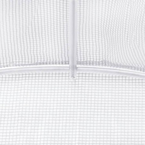 Szklarnia ze stalową ramą, biała, 32 m², 16x2x2 m Lumarko!