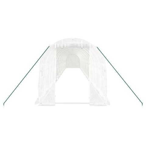 Szklarnia ze stalową ramą, biała, 36 m², 18x2x2 m Lumarko!