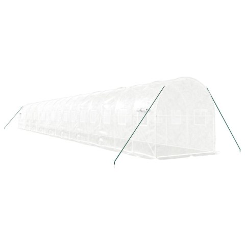 Szklarnia ze stalową ramą, biała, 36 m², 18x2x2 m Lumarko!