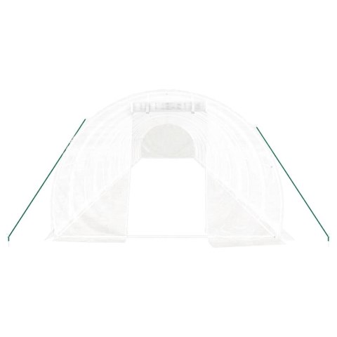 VidaXL Szklarnia ze stalową ramą, biała, 48 m², 16x3x2 m