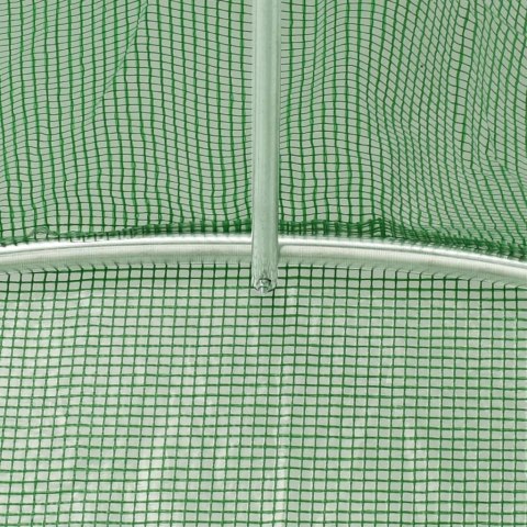 Szklarnia ze stalową ramą, zielona, 20 m², 10x2x2 m