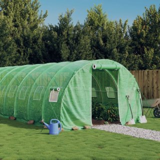 Szklarnia ze stalową ramą, zielona, 54 m², 18x3x2 m
