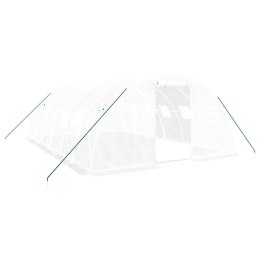 VidaXL Szklarnia ze stalową ramą, biała, 24 m², 6x4x2 m