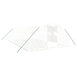 VidaXL Szklarnia ze stalową ramą, biała, 32 m², 8x4x2 m