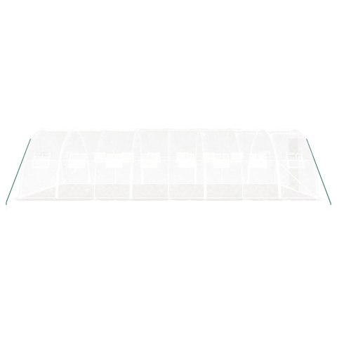 VidaXL Szklarnia ze stalową ramą, biała, 32 m², 8x4x2 m