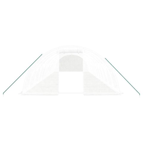 VidaXL Szklarnia ze stalową ramą, biała, 48 m², 12x4x2 m