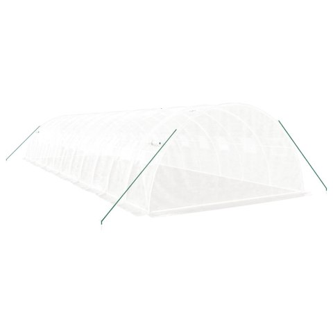 VidaXL Szklarnia ze stalową ramą, biała, 48 m², 12x4x2 m