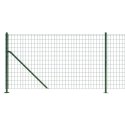 VidaXL Ogrodzenie z siatki, ze stopami słupków, zielone, 0,8x10 m