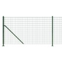VidaXL Ogrodzenie z siatki, ze stopami słupków, zielone, 0,8x25 m