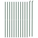 VidaXL Ogrodzenie z siatki, ze stopami słupków, zielone, 1,4x25 m
