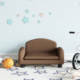 VidaXL Sofa dla dzieci, brązowa, 50x40x30 cm, obita tkaniną