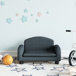 VidaXL Sofa dla dzieci, ciemnoszara, 50x40x30 cm, obita tkaniną