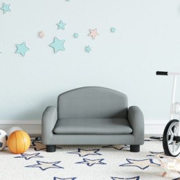 VidaXL Sofa dla dzieci, jasnoszara, 50x40x30 cm, obita tkaniną