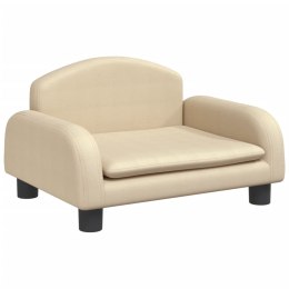 VidaXL Sofa dla dzieci, kremowa, 50x40x30 cm, obita tkaniną