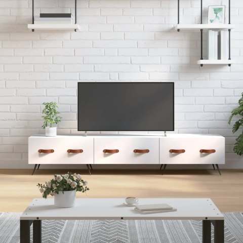 Szafka pod TV, biała, 150x36x30 cm, materiał drewnopochodny Lumarko!