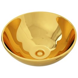 Umywalka, 32,5 x 14 cm, ceramiczna, złota Lumarko!