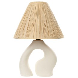 Lampa stołowa ceramiczna biała BARBAS Lumarko!