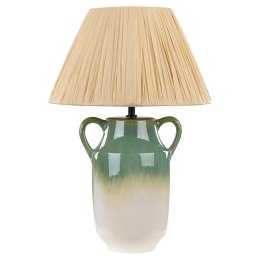 Lampa stołowa ceramiczna zielono-biała LIMONES Lumarko!