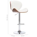 VidaXL Krzesło barowe, białe, obite sztuczną skórą