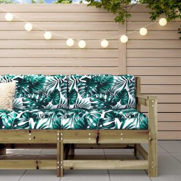 VidaXL Fotel ogrodowy z poduszkami, impregnowane drewno sosnowe