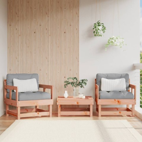 Fotele ogrodowe z poduszkami, 2 szt., lite drewno daglezjowe Lumarko!
